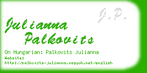 julianna palkovits business card